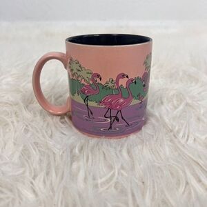 Russ Berries Pink Beautiful Flamingoes Wading In The Water Retro 80s Coffee Mug